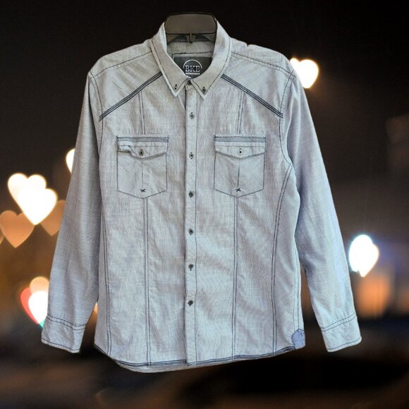 BKE Other - BKE Mens Shirt Size L Striped Standard Fit Long Sleeves Western 100% Cotton